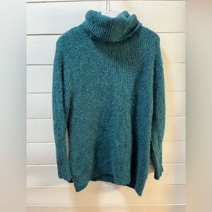 CONTEMPORAINE PAR SIMONS – TEAL TURTLENECK SWEATER – SIZE L